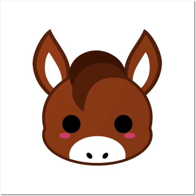 Cute Brown Mule Wall Art by alien3287